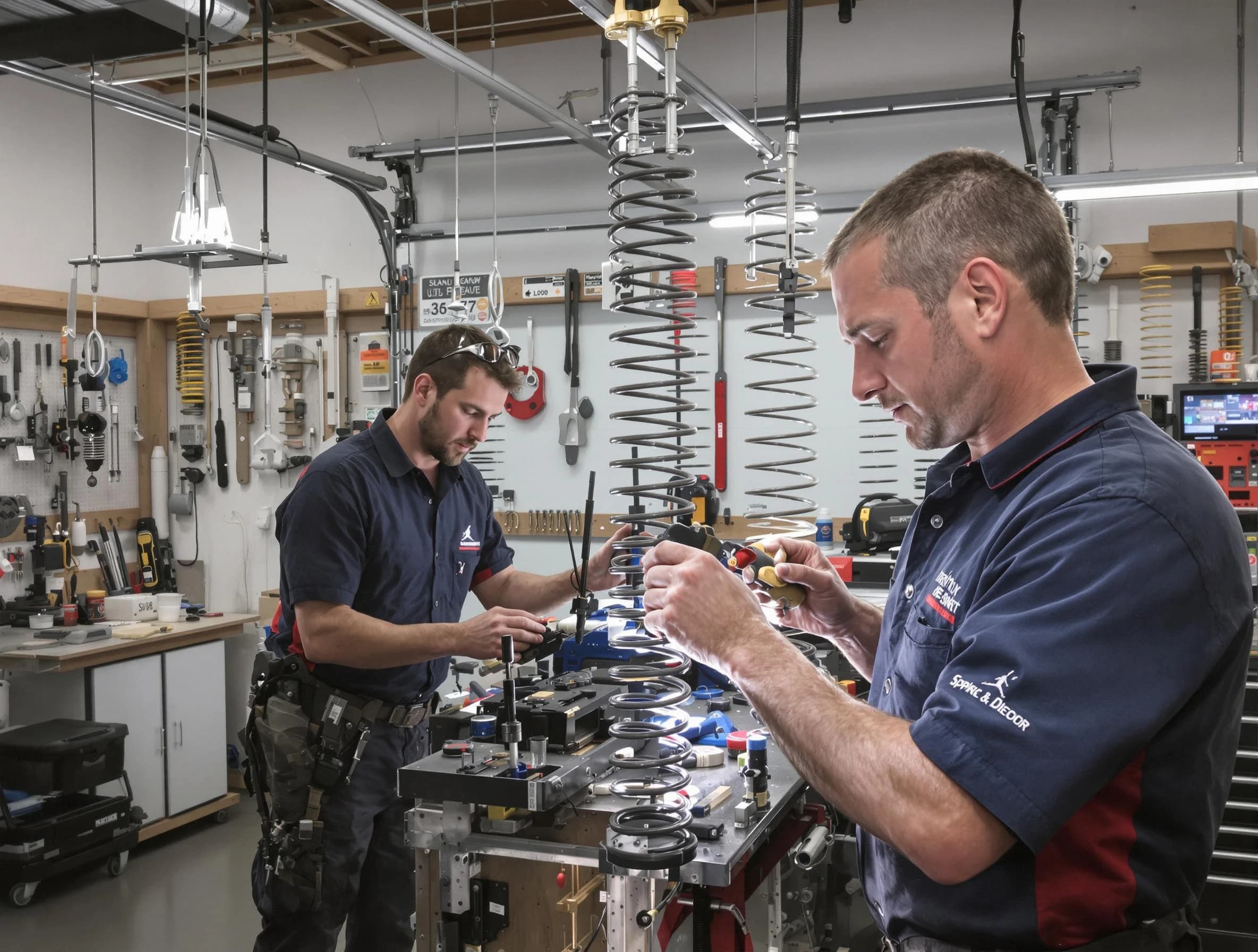 Garage door spring repair service by Princeton Garage Door Repair in Princeton